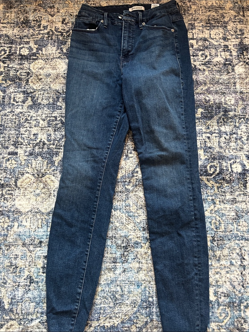 Good American Good Legs Skinny Jeans Blue Waist 6/28